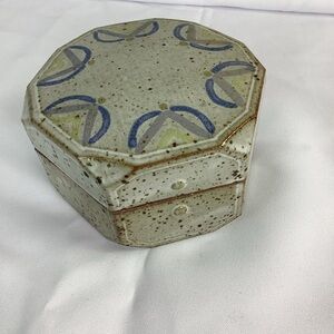 Vintage Aleen Gottlob Glazed Handcrafted Ceramic Lidded Box